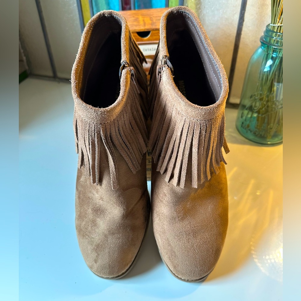 Mossimo Supply Co. Brown Fringe Ankle Booties
